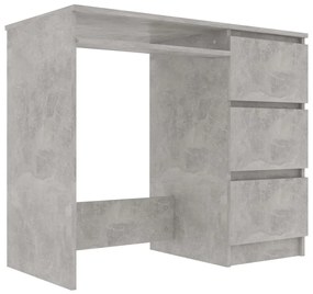 Birou, gri beton, 90 x 45 x 76 cm, pal