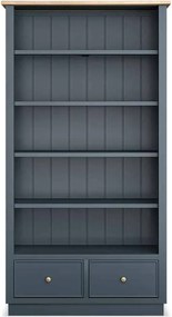 Etajera lemn masiv natur Richmond Albastru/, 90 × 45 × 81 cm