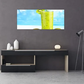 Tablou - smoothie kiwi (120x50 cm), în 40 de alte dimensiuni noi