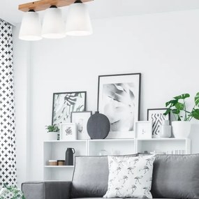 Lustră aplicată LULA 3xE27/60W/230V stejar