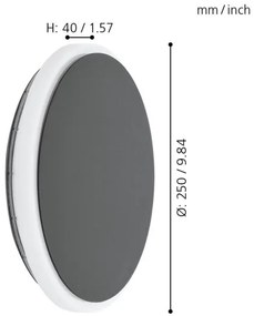Eglo 98712 - Aplică LED de exterior MONGODIO LED/11,5W/230V IP44