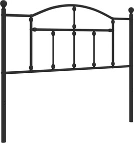 vidaXL Tăblie de pat de schimb metalică, negru, 107 cm