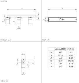 Spot LED Eglo 390084 CUMARIBO 3xGU10/4,5W/230V 3000K