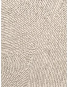 Covor în culoare naturală deschisă, țesut manual, rotund, din lână ø 120 cm Eleni Natural White – Hanse Home