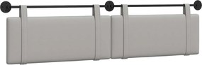 vidaXL Cap de pat suspendat Simplu Gri nori 210 x 55 x 5 cm țesătură