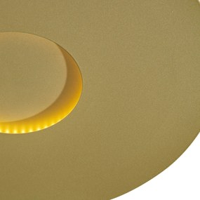 Plafonieră modernă aurie 40cm incl. LED cu 3 trepte de intensitate luminoasă - Morning
