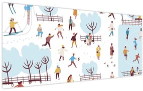 Tablou - O iarnă fericită (120x50 cm)