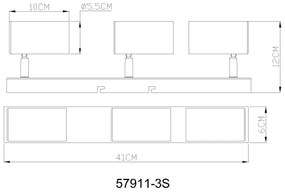 Spot Globo 57911-3S ROBBY 3xGU10/25W/230V