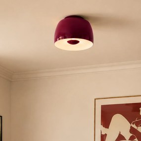 Lampă de tavan retro roșie cu interior alb, inclusiv LED reglabil în 3 trepte - Vera
