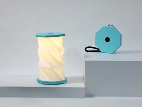 Decorațiune luminoasă albă/turcoaz portabilă cu USB ø 8 cm Twist – Gingko