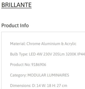 Aplica de perete LED design decorativ BRILLANTE