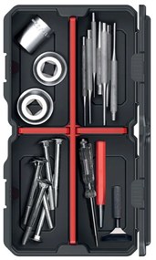 Organizator 28,5 x 15,8 x 5,7 cm, cu compartimentari, rosu