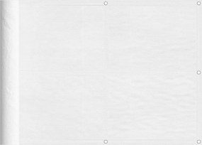 vidaXL Paravan de balcon, alb, 75x800 cm, 100% poliester oxford