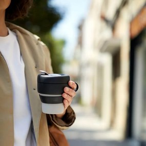 Cana pliabila Lekue On The Go 1010232, 350 ml, -20/+100 °C, Inchidere ermetica si etansa, Gri