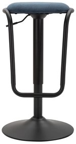 Scaun de bar petrol/negru cu înălțime ajustabilă tapițat (înălțime șezut 61 cm) Destiny – Mauro Ferretti