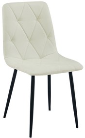 Crem scaun bucatarie LIBRA cu picioare negre