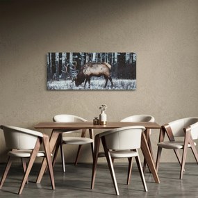 Tablou - cerbul iarna (120x50 cm)