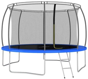 vidaXL Set trambulină rotundă, 366 x 80 cm, 150 kg