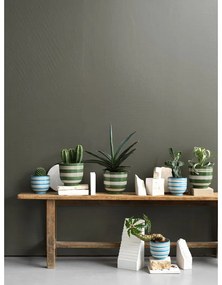 Ghiveci din ceramică Kähler Design Nuovo, ø 15 cm, alb-verde închis