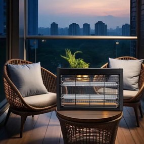 Brilagi - Capcană electrică pentru insecte 2xUV/18W/230V 100 m2 neagră