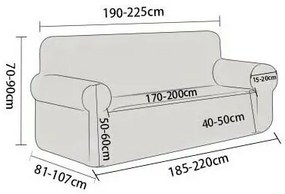 Husă multielastică 4Home canapea Magic clean gri deschis, 190 - 230 cm