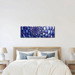 Tablou cu structura balonului zburător (cu ceas) (90x30 cm)