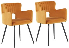 Set 2 buc scaune de sufragerie Shelba (portocaliu) . 1075765