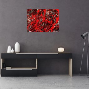 Tablou pe sticlă - Abstracție expresivă (70x50 cm)