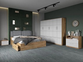 Set mobila dormitor complet Alb/Stejar Adapto C13