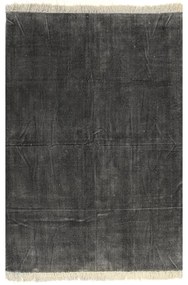 vidaXL Covor kilim, antracit, 120 x 180 cm, bumbac