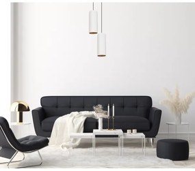 Lustr AVALO 2xE27/60W/230V, pr. 20 cm, alb/cupru