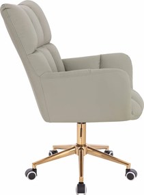 HR650K Scaun Culoare in Piele Ecologica Premium Soft cu Bază Aurie