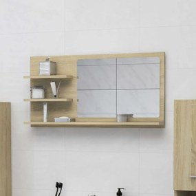 Oglinda de baie, stejar Sonoma, 90 x 10,5 x 45 cm, PAL Stejar sonoma
