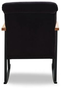 Scaun balansoar Yoka, Futon, 86x60x96 cm, metal, negru