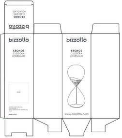 Clepsidră KRONOS, maro transparent, înălțime 38.3 cm, Bizzotto