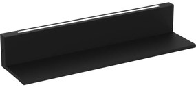 Raft de perete cu iluminare LED SHELF 10x60 cm negru