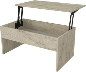 Masuta cafea AKILLI, crem, PAL melaminat, 90x45x52 cm