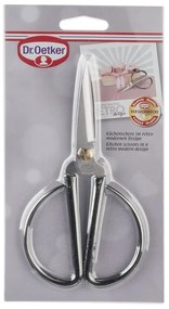 Foarfeca de bucatarie Dr.Oetker Retro 4615, 17 cm, Otel inoxidabil, Argintiu