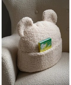 Pernă decorativă pentru copii crem din țesătură bouclé Teddy Pouch – Wigiwama