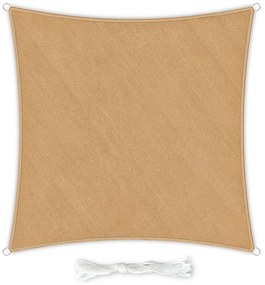 Parasolar pătrat, 5 × 5 m, poliester, respirabil