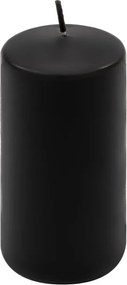 Set de lumânări cilindrice, 10 cm, Ø 5 cm, negru, 8 buc.