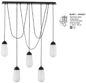 Lustra cu 5 Pendule design minimalist BLAKY