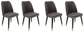 Set de scaune de sufragerie Hugo Anthracite, 4buc.
