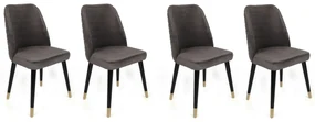 Set de scaune de sufragerie Hugo Anthracite, 4buc.