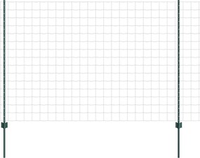 vidaXL Gard cu Stâlp Verde 1,6 x 10 m Oțel și PVC