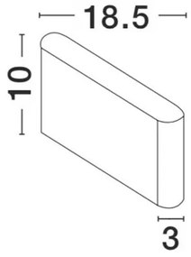 Aplica LED ambientala de exterior IP54 SOHO II gri NVL-740404