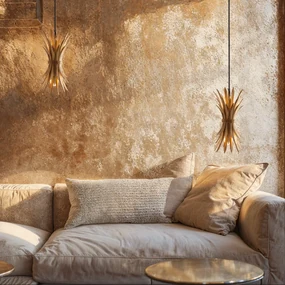Lampă suspendată Art Deco aurie - Wesley