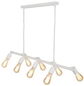 Lustra moderna cu 8 surse de lumina directionabile MIAMI, alb MIAMI/H8/W