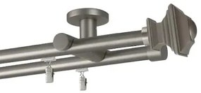 Galerie dubla PRINDERE TAVAN suport universal TEAVA PROFIL -VERDI /19 - CROM MAT (Alege marime: 160 cm)