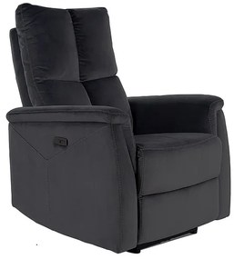 Fotoliu recliner Neptun velvet negru Blu19